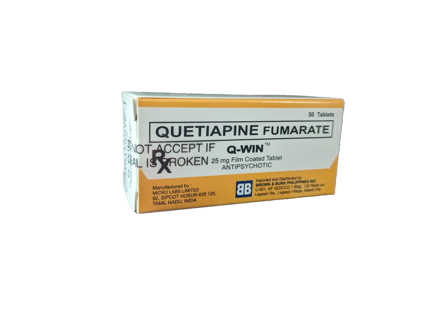 Quetiapine (25mg) 10 Tablets